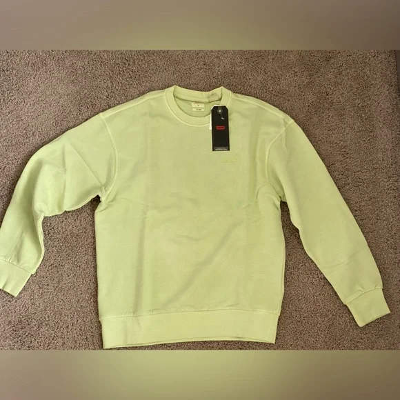 Levi's Relaxed Crewneck Men's Light Green Activewear Sportswear Cotton S NWT - Picture 8 of 13